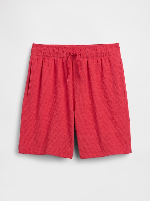 Kids 5" Seersucker Swim Trunks