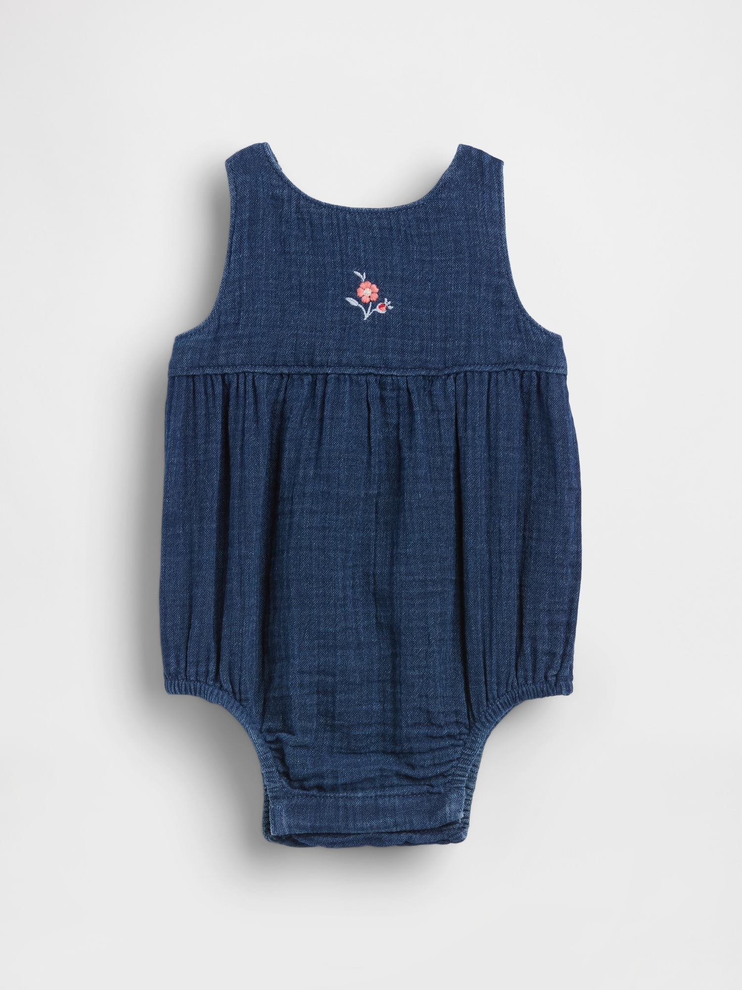 Детский джинсовый боди-пузырь Gap из хлопкового муслина