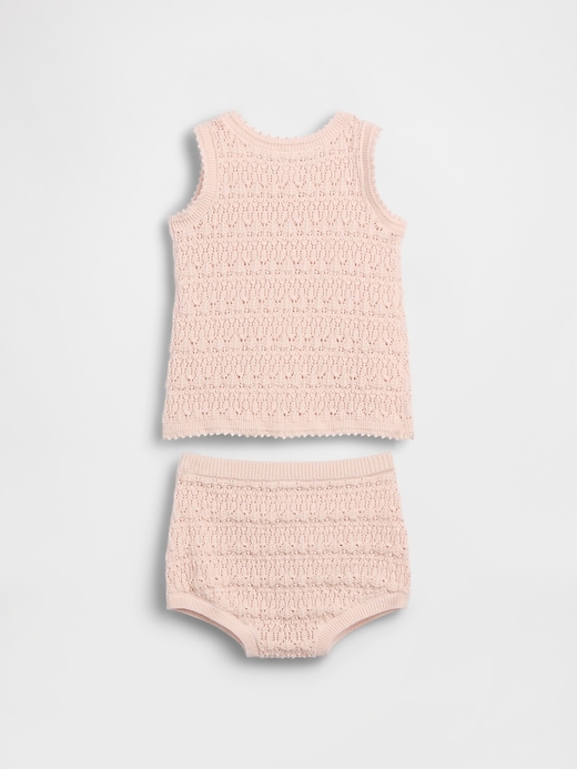 Image number 2 showing, Baby Crochet Tank Outfit Set