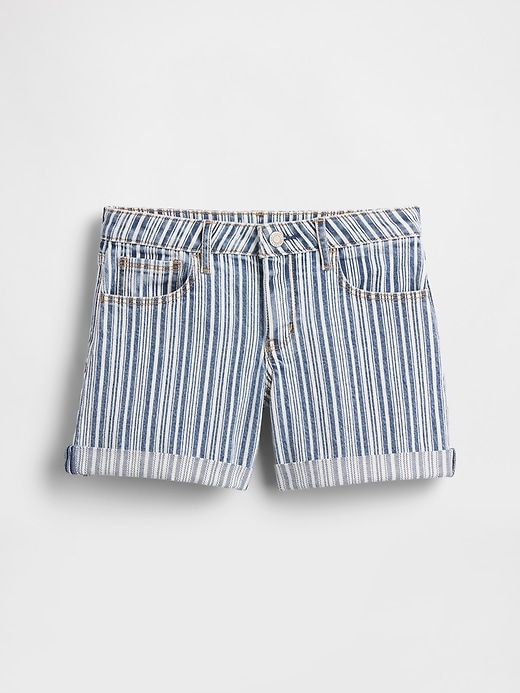Image number 2 showing, Kids Denim Stripe Midi Shorts