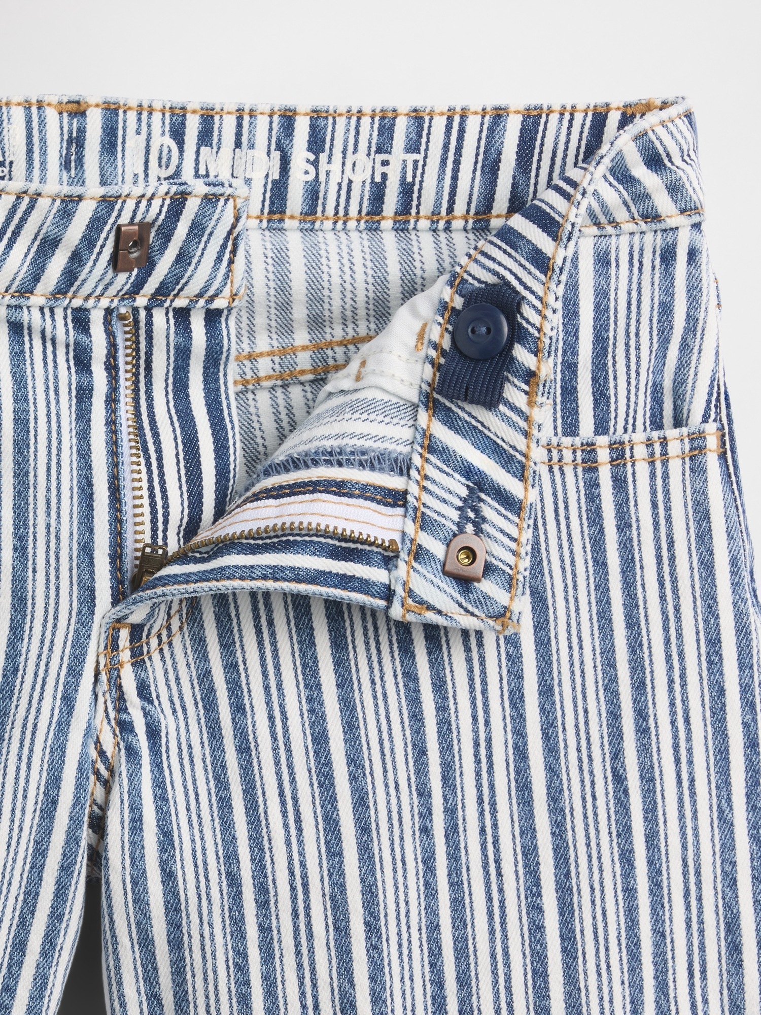 Детские шорты Gap Kids Denim Stripe Midi Shorts — фото 5