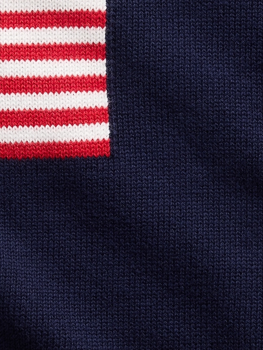 Image number 6 showing, Kids Crochet Oversized Americana Sweater