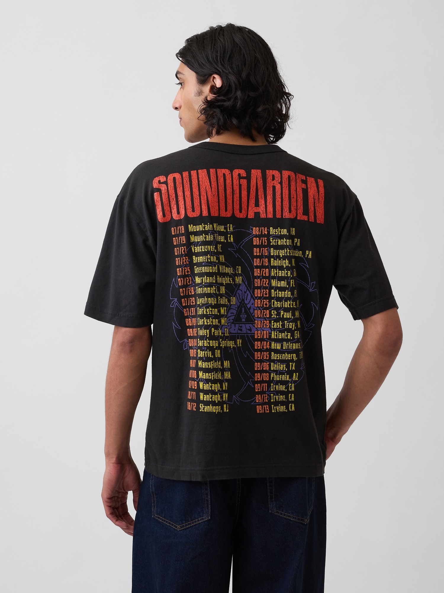 Мужские футболки Gap Soundgarden Heavyweight Crop Graphic T-Shirt — фото 3