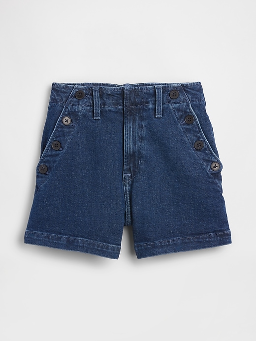 Image number 1 showing, 3.5" High Rise Sailor Denim Shorts