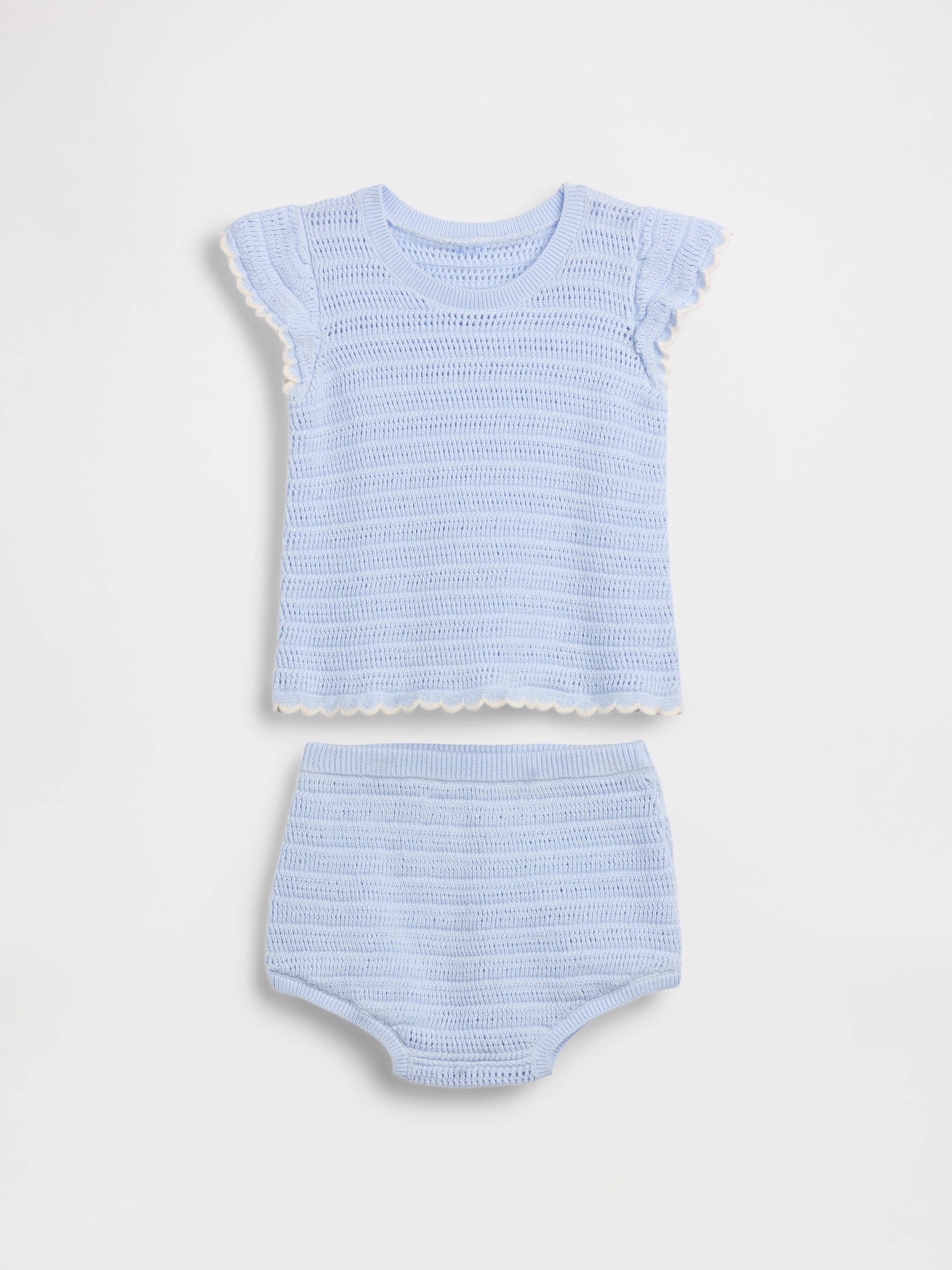 Baby Crochet Stripe Outfit Set