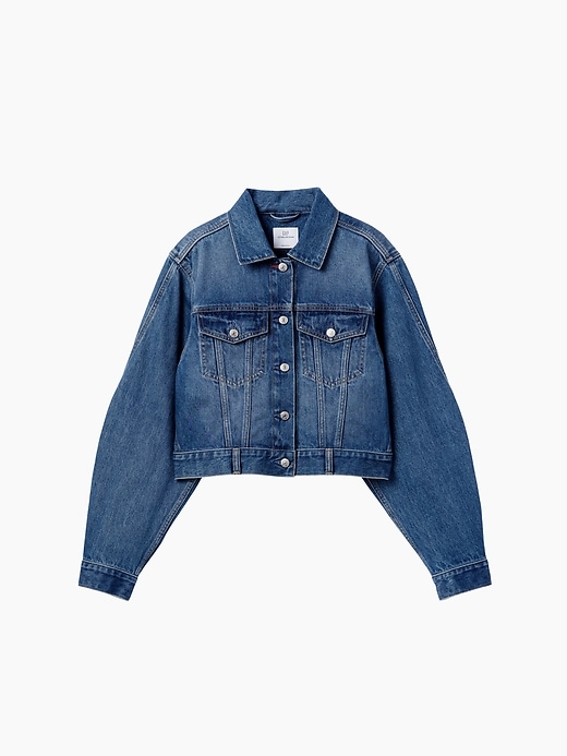 Image number 8 showing, Gap × Victoria Beckham Relaxed Crop Denim Jacket