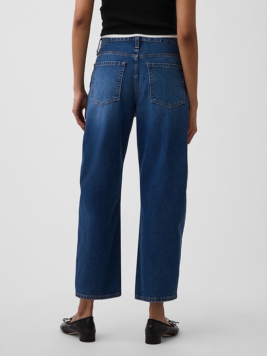 Image number 4 showing, High Rise Barrel Crop Jeans