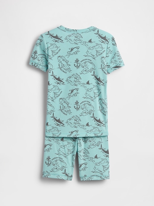 Image number 2 showing, Kids Organic Brushed Cotton Pirate Map PJ Short Set