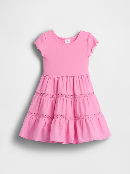 Image number 2 showing, Baby & Toddler Tiered Lace-Trim Dress