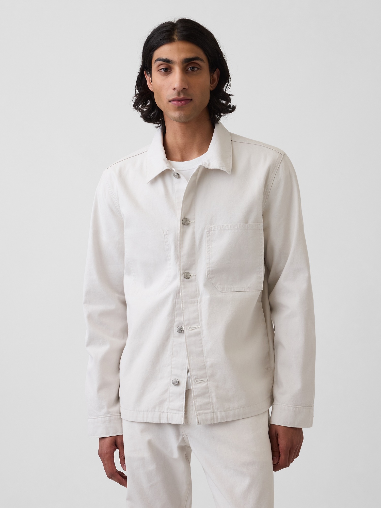 Мужские куртки Gap Canvas Relaxed Shirt Jacket