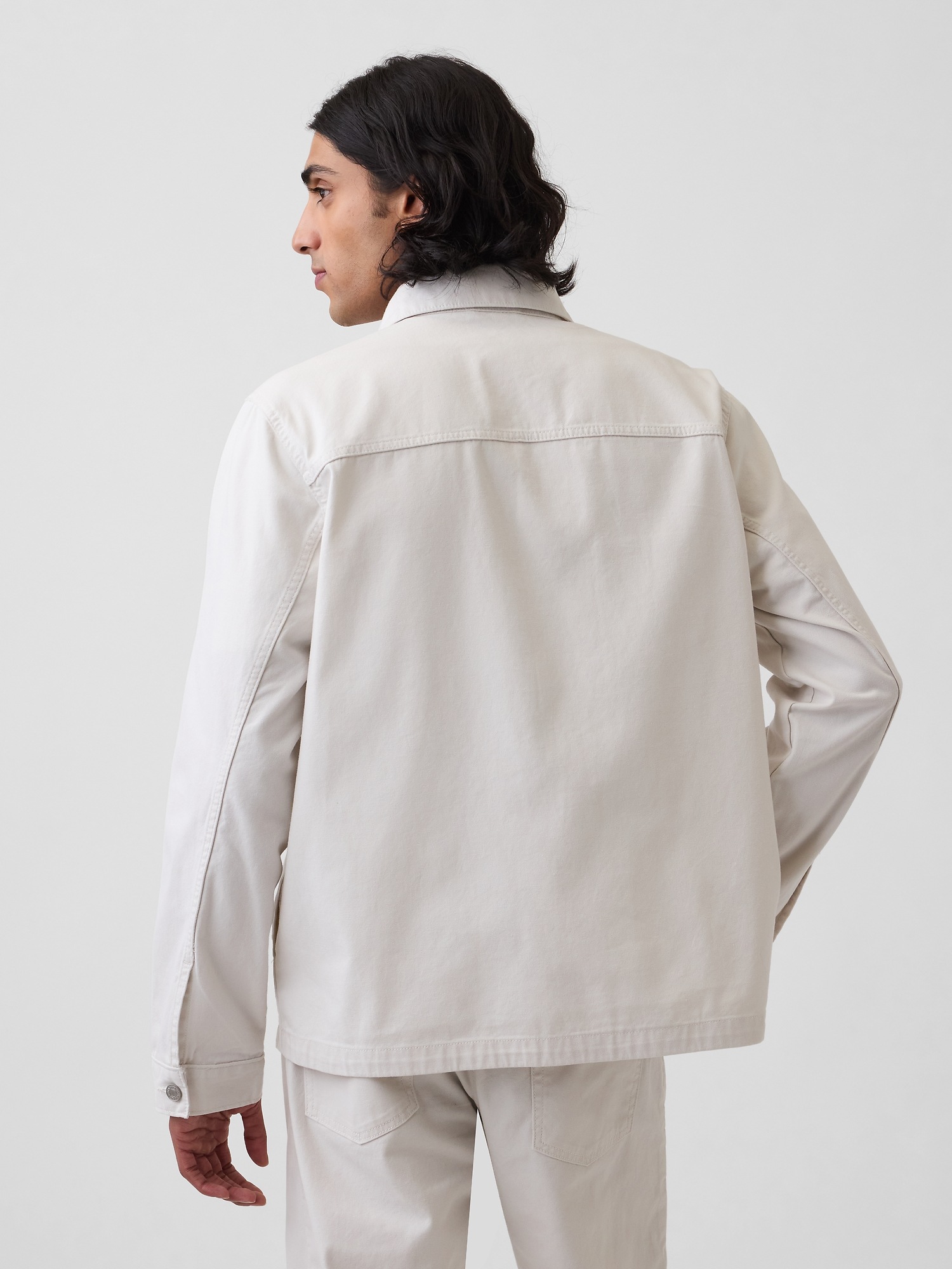 Мужские куртки Gap Canvas Relaxed Shirt Jacket — фото 3