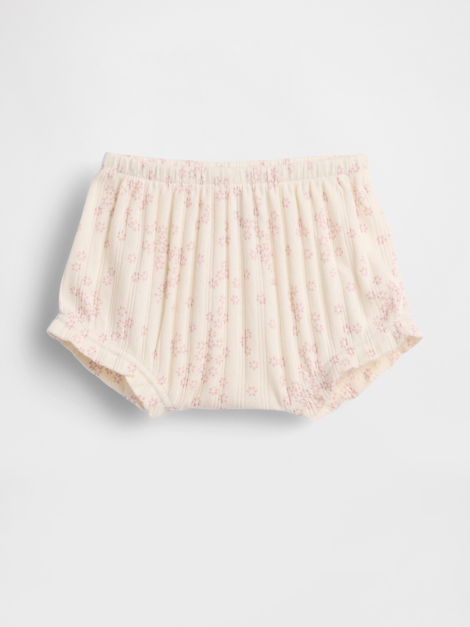 Baby First Favorites Pointelle Rib Floral Bloomers