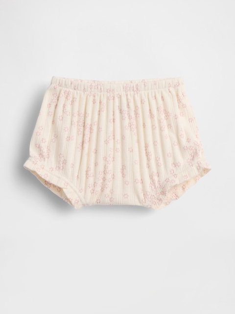 Baby First Favorites Pointelle Rib Floral Bloomers