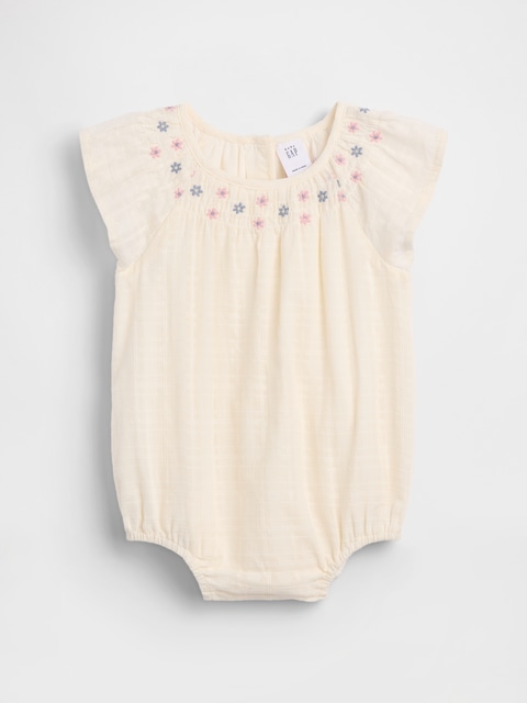 Baby Smocked Floral Bodysuit