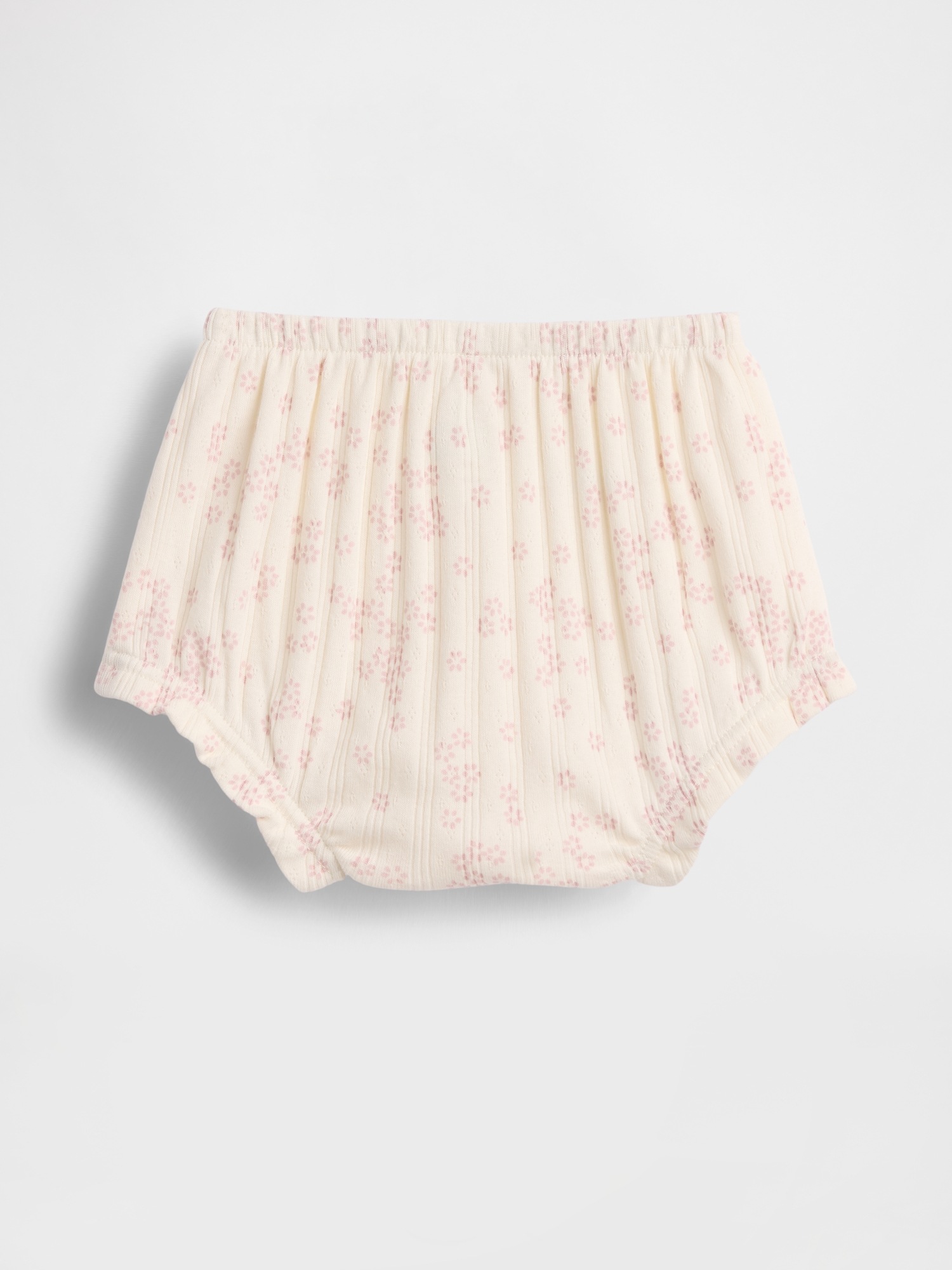 Брюки Gap First Favorites Pointelle Rib Floral Bloomers для малышей, цвет: Слоновая кость с принтом — фото 2