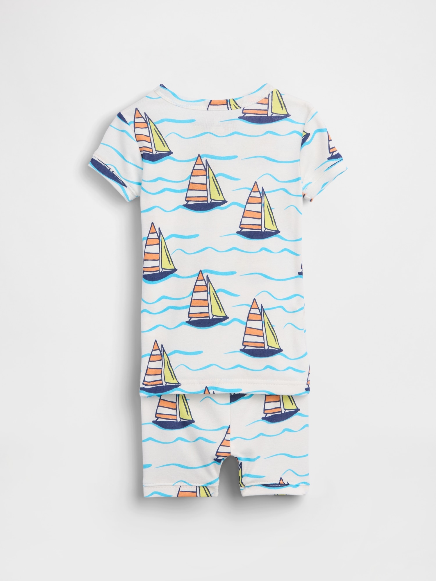 Baby & Toddler Organic Brushed Cotton Sailboat PJ Short Set