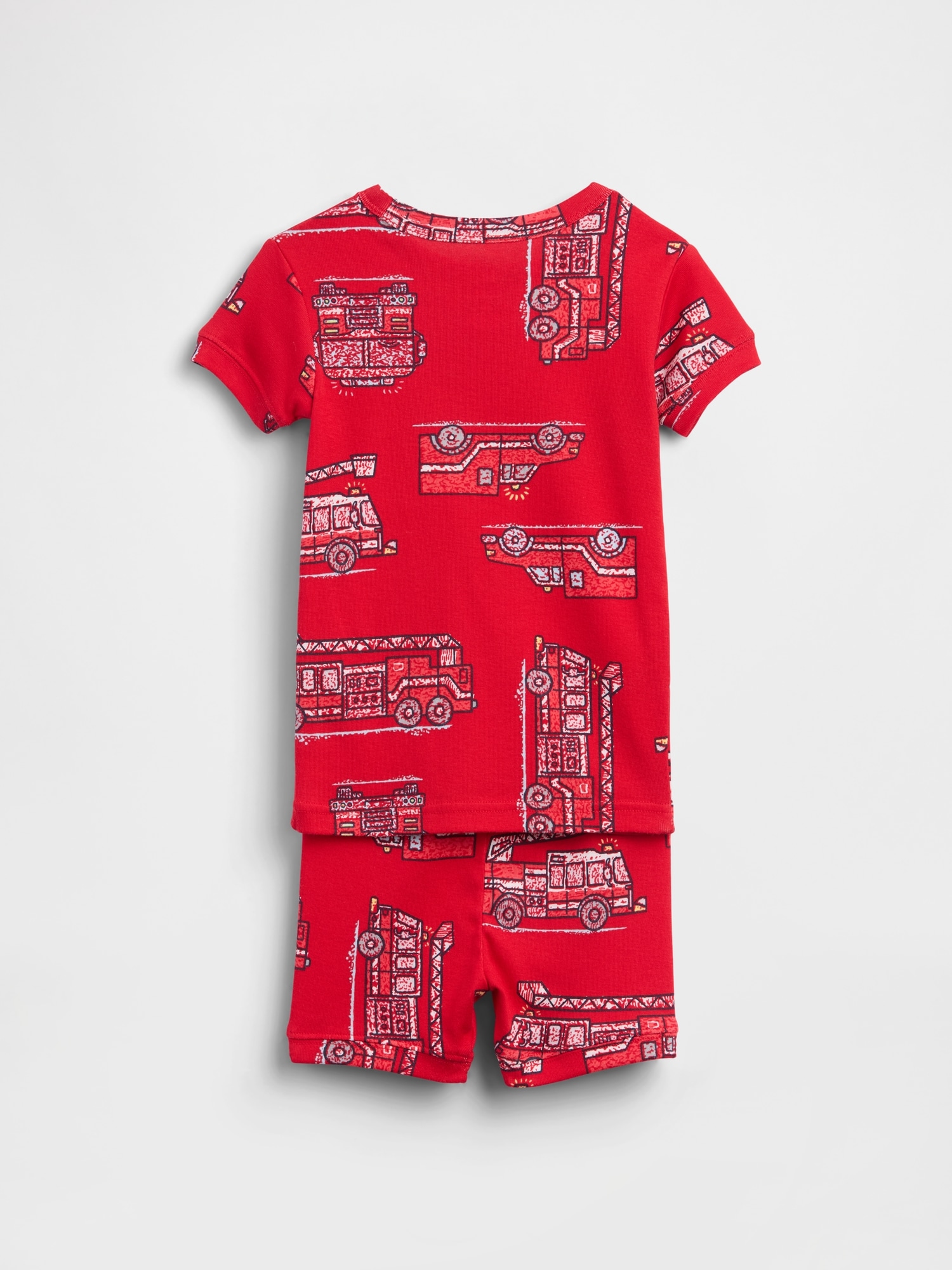 Baby & Toddler Organic Brushed Cotton Firetruck PJ Short Set