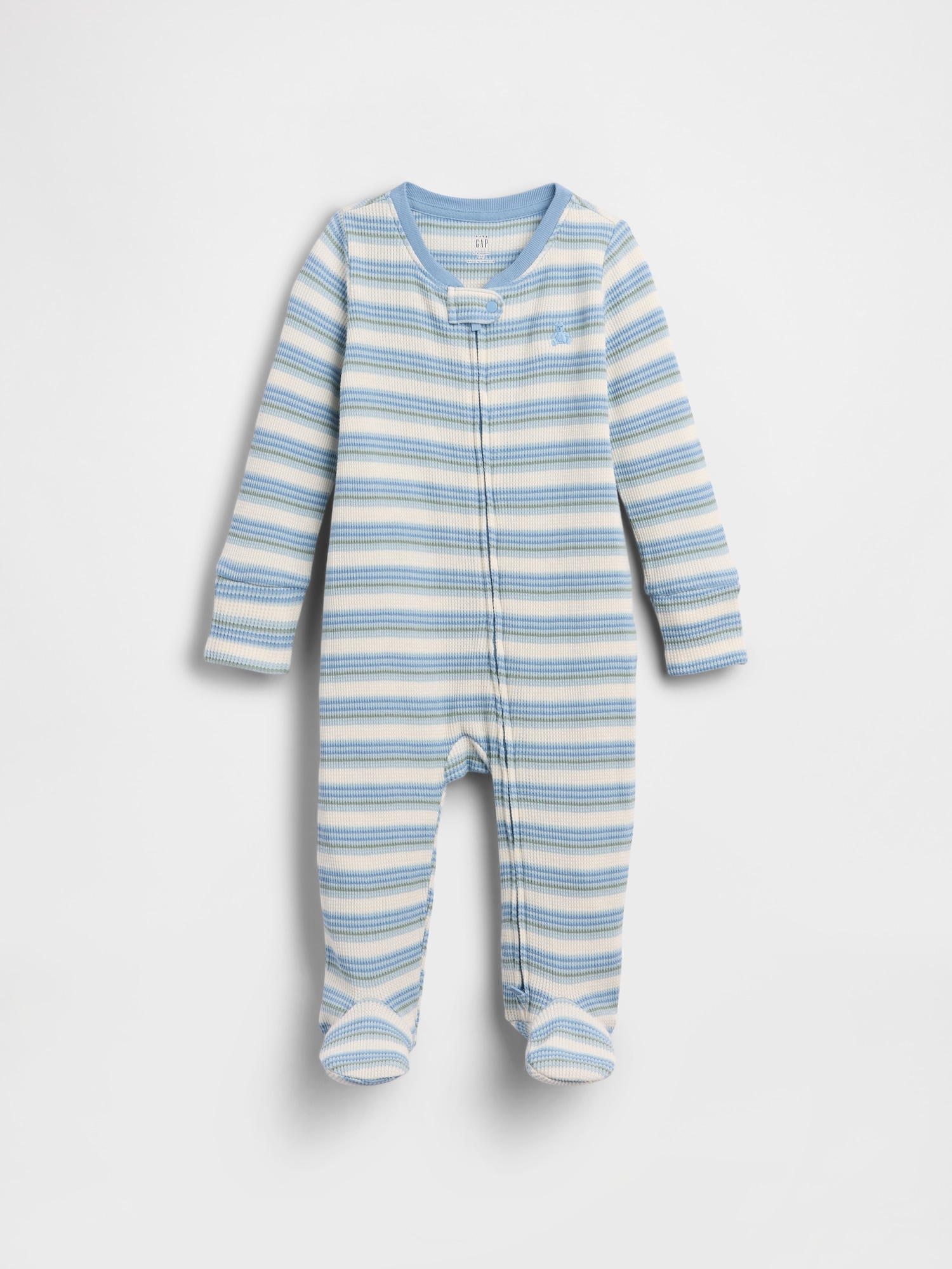 Baby Waffle Stripe Footed One-Piece