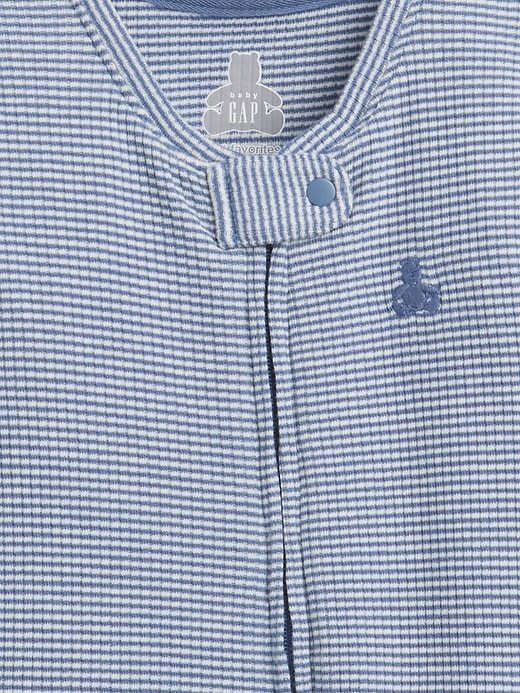 Image number 3 showing, Baby First Favorites TinyRib Stripe Footed One-Piece