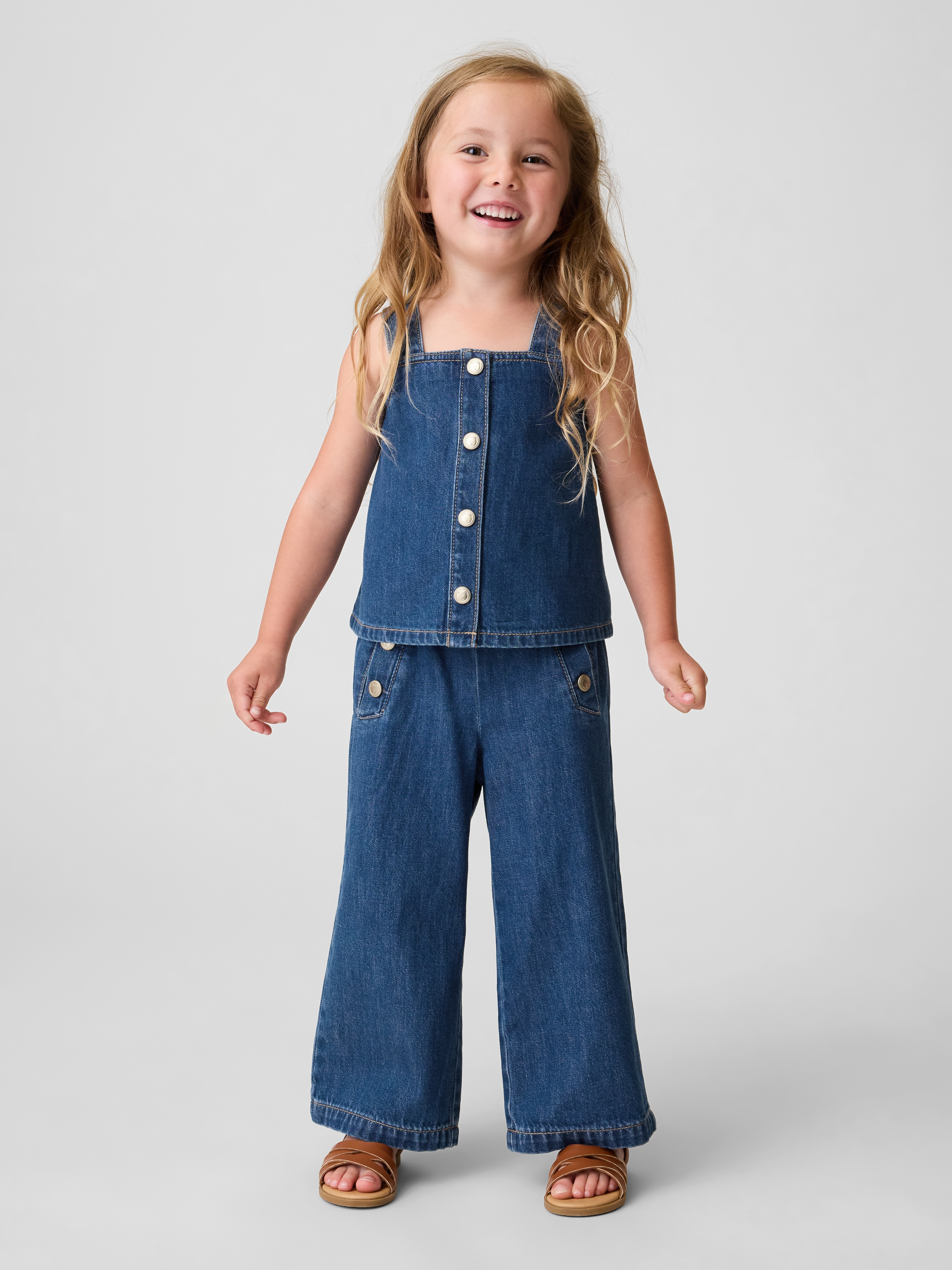 Baby & Toddler Butterfly Pull-On Baggy Jeans