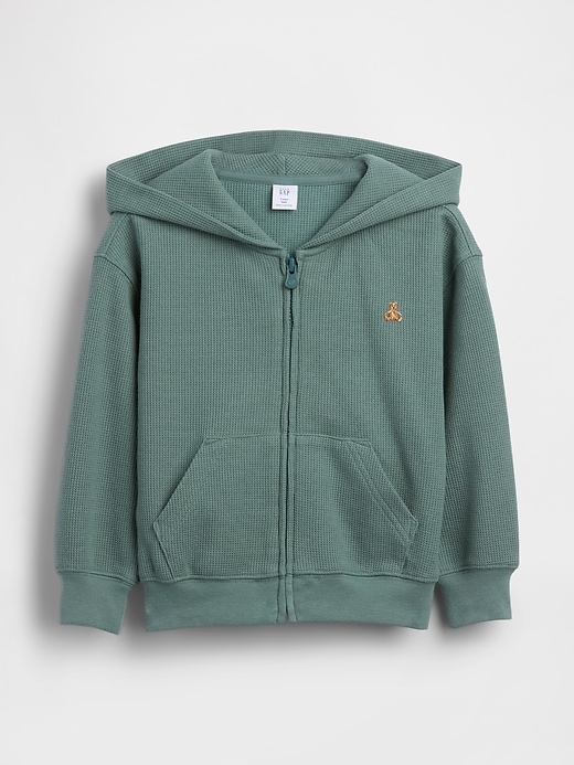 Image number 3 showing, Baby & Toddler Waffle Zip Hoodie