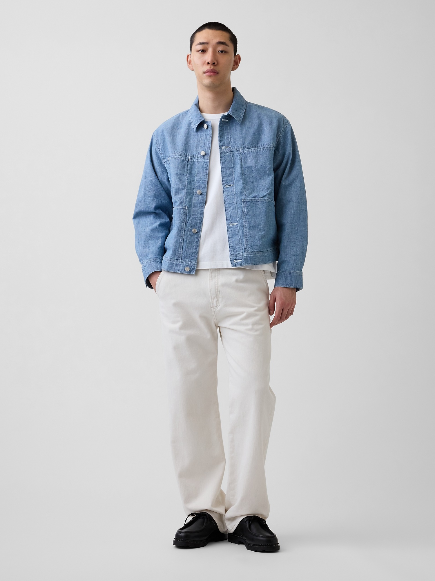 Мужские куртки Gap Boxy Chambray Jacket — фото 2