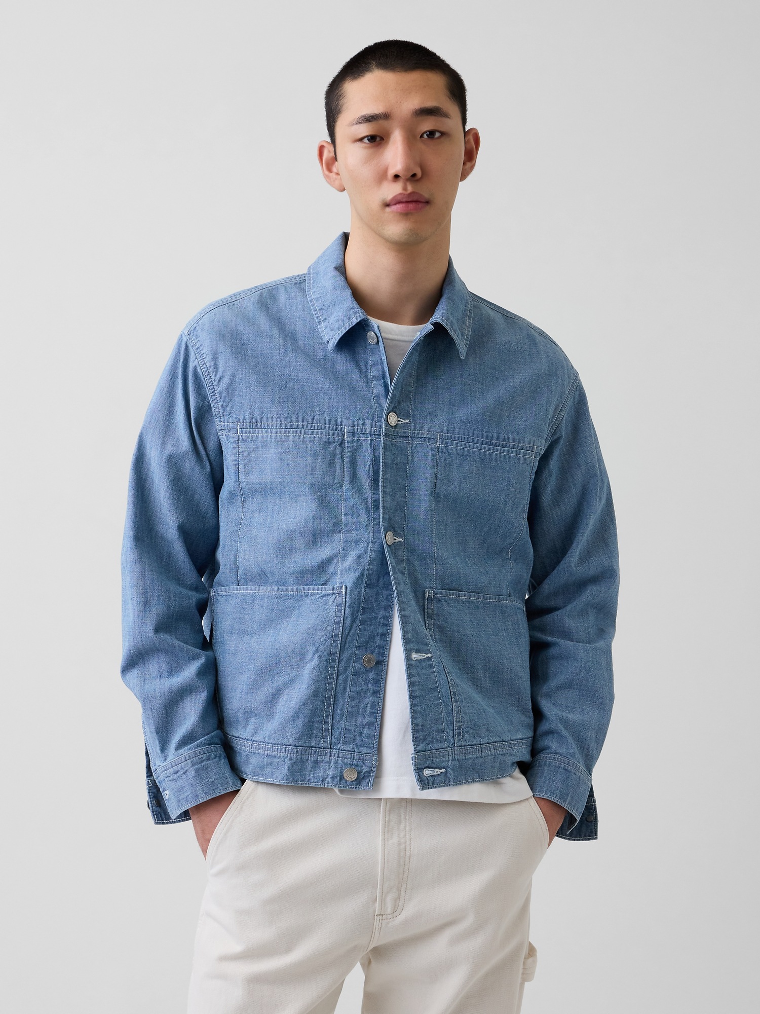 Мужские куртки Gap Boxy Chambray Jacket