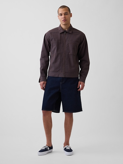 Image number 1 showing, 10.5" Baggy Denim Carpenter Shorts