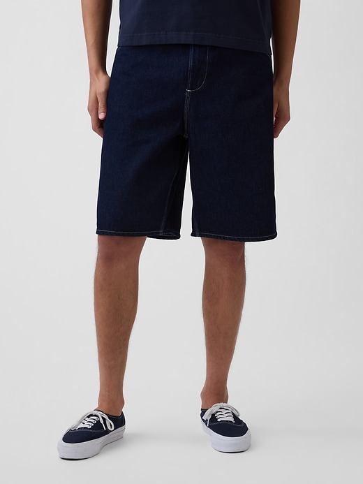 Image number 2 showing, 10.5" Baggy Denim Carpenter Shorts