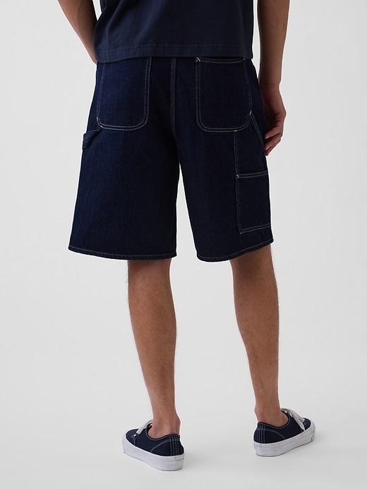 Image number 4 showing, 10.5" Baggy Denim Carpenter Shorts