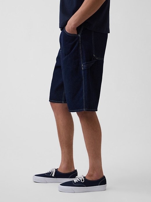 Image number 3 showing, 10.5" Baggy Denim Carpenter Shorts