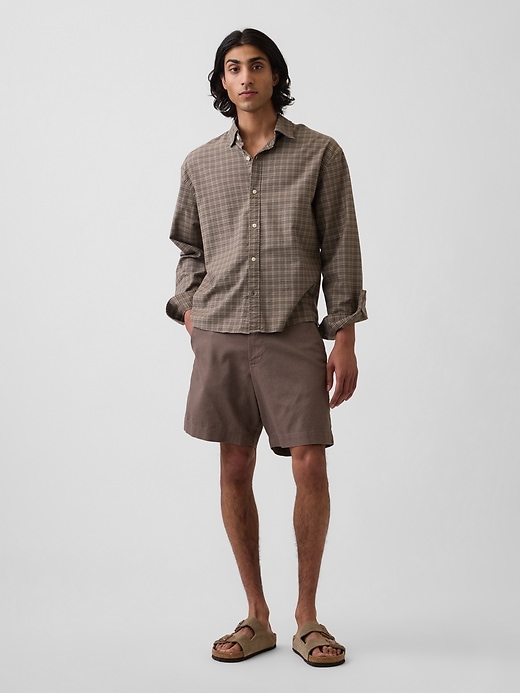 Image number 1 showing, 7.5" Linen-Cotton Shorts