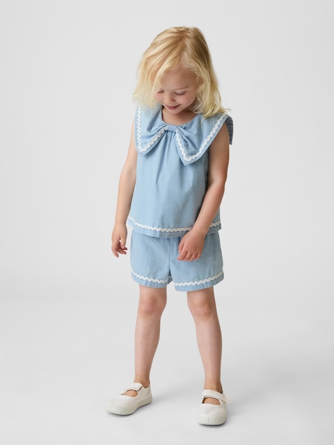 Baby & Toddler Denim Bow Outfit Set