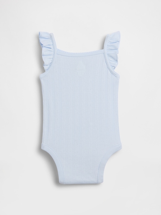 Image number 2 showing, Baby Pointelle Rib Tank Bodysuit