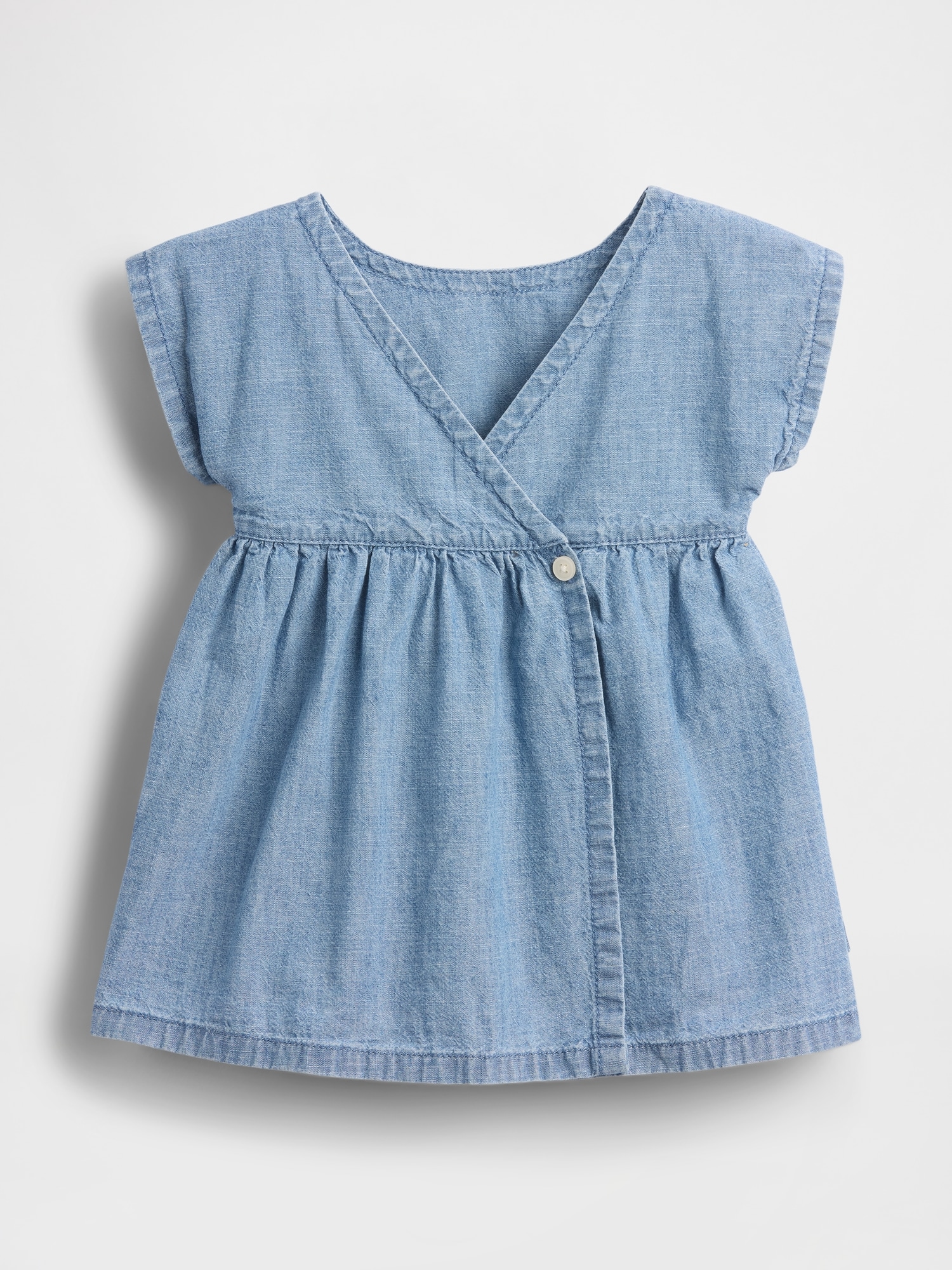 Baby Embroidered Denim Pocket Dress