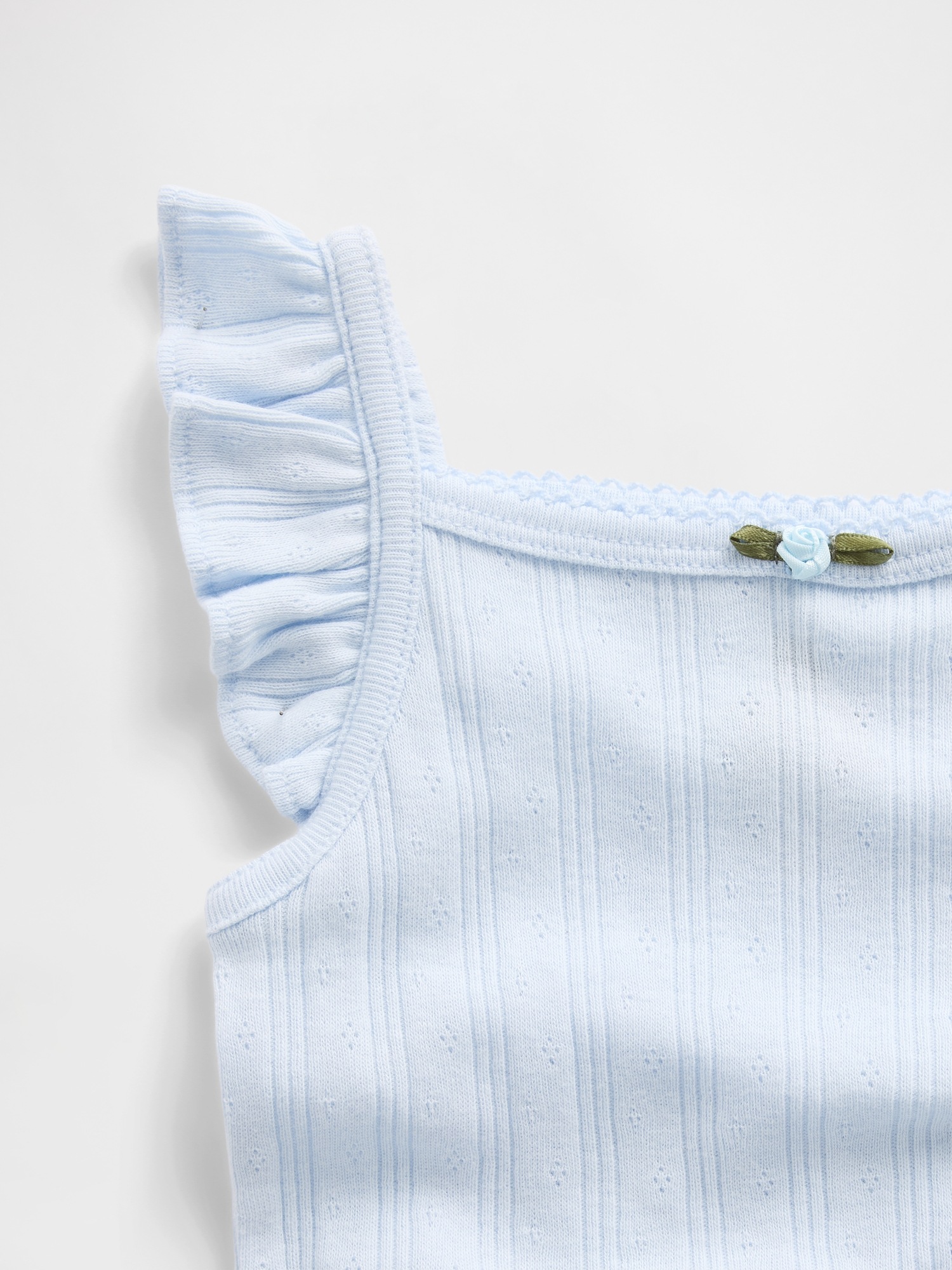 Детское боди-майка Gap Pointelle Rib в рубчик — фото 3