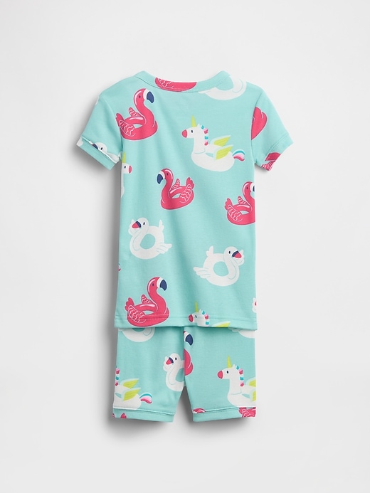 Image number 2 showing, Baby & Toddler Organic Brushed Cotton Pool Float PJ Short Set