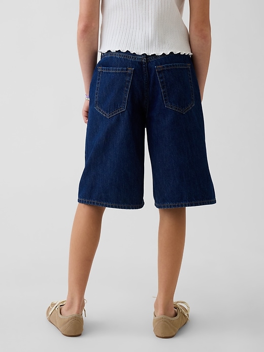 Image number 4 showing, Kids Low Rise Longline Denim Shorts