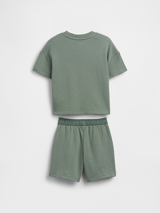 Image number 2 showing, Baby & Toddler Textured Stripe Outfit Set