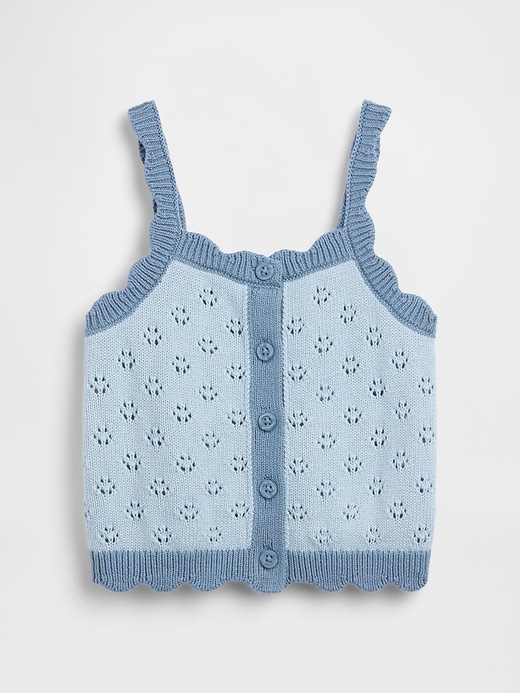 Image number 1 showing, Baby & Toddler Pointelle Colorblock Sweater Tank