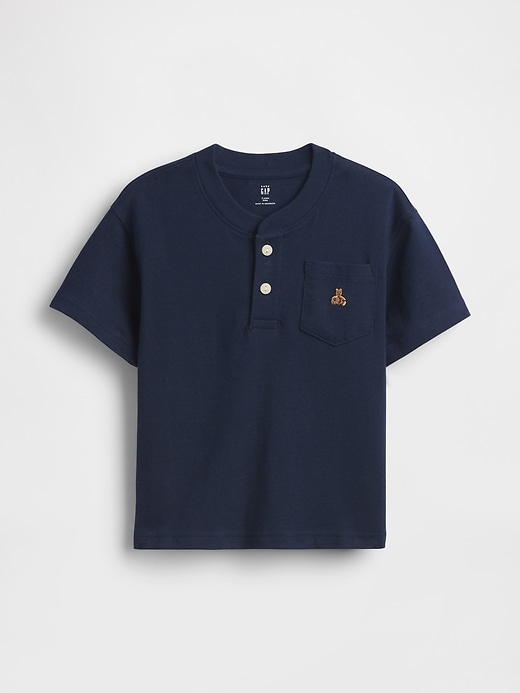 Image number 1 showing, Baby & Toddler Pocket Henley T-Shirt