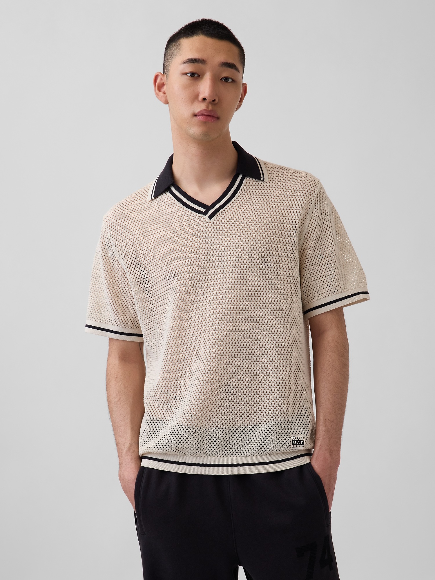 Мужские свитеры Gap OuiGap Mesh Polo Sweater