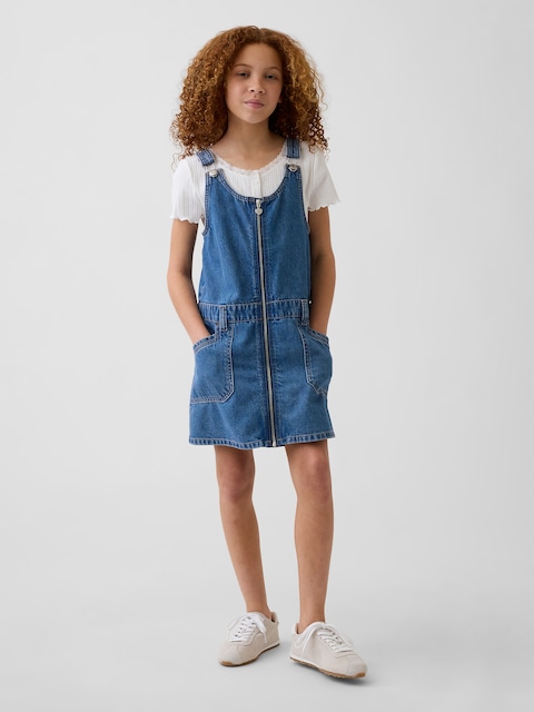 Kids Denim Zip Skirtall