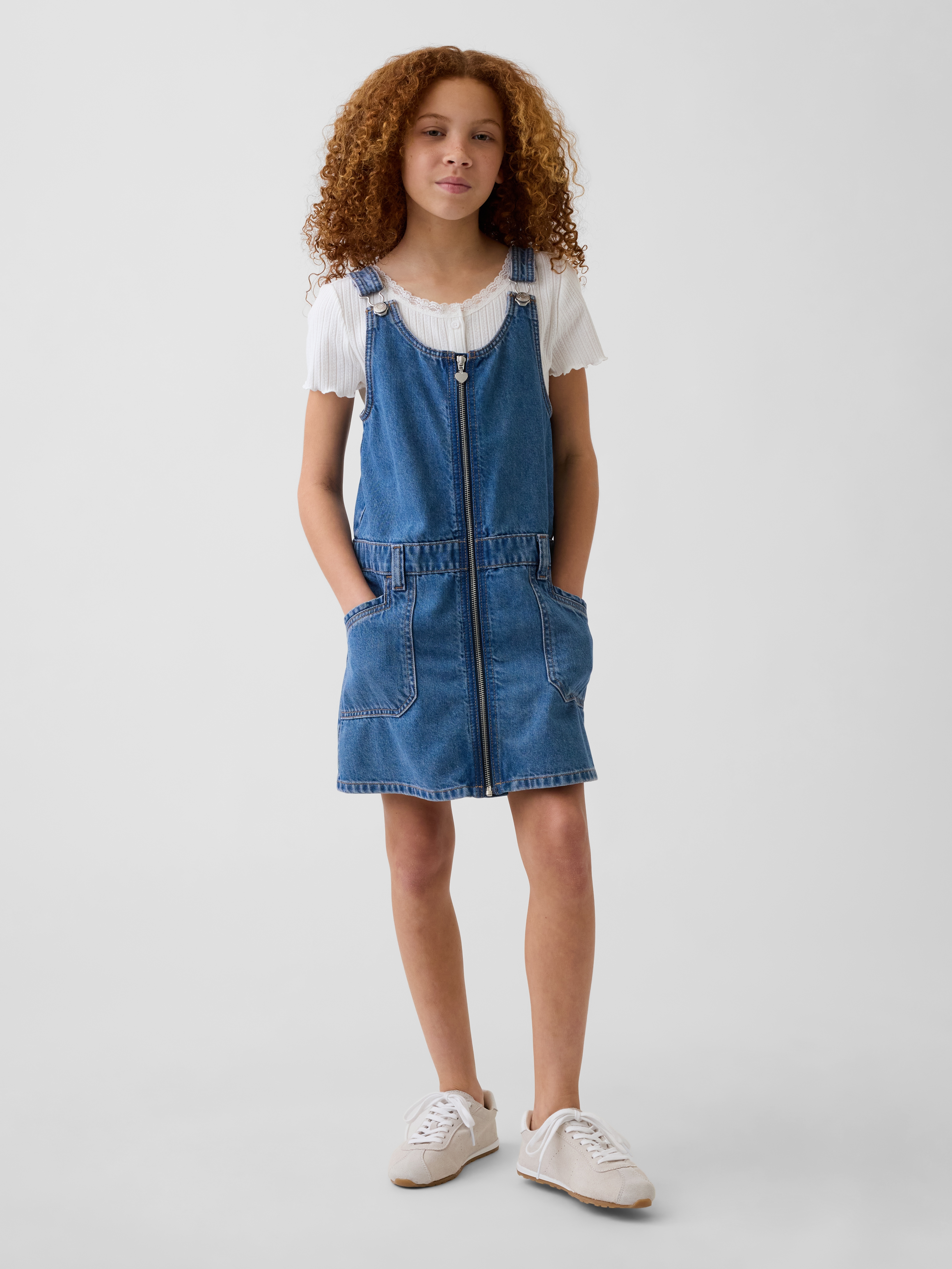 Kids Floral Denim Skirtall