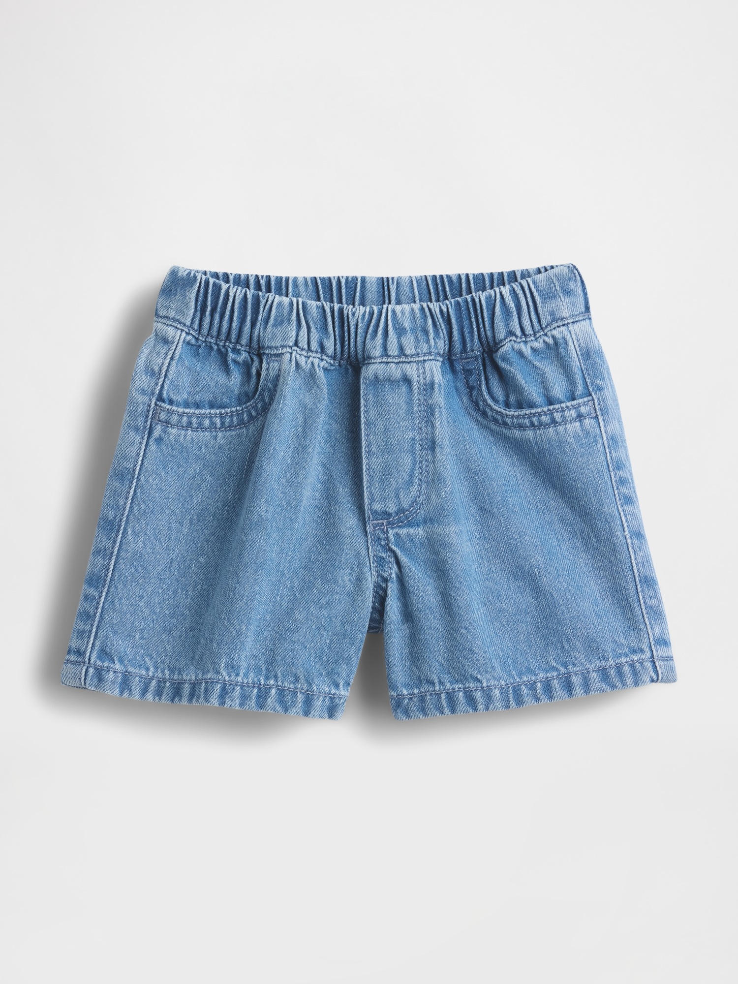 Детские шорты Gap Baby Brannan Bear Pocket Pull-On Denim Shorts — фото 2