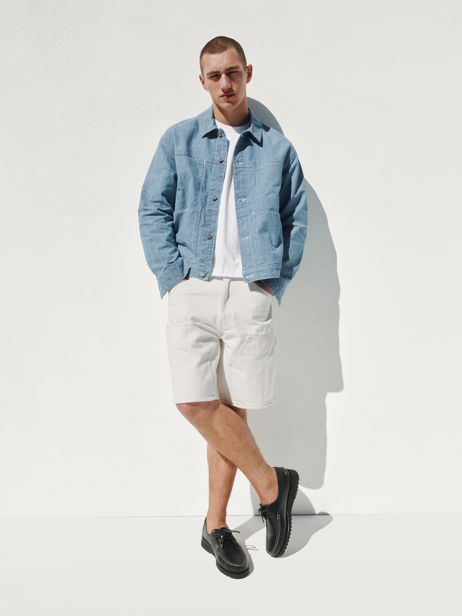 Мужские шорты Gap 9" Loose Denim Carpenter Shorts — фото 7