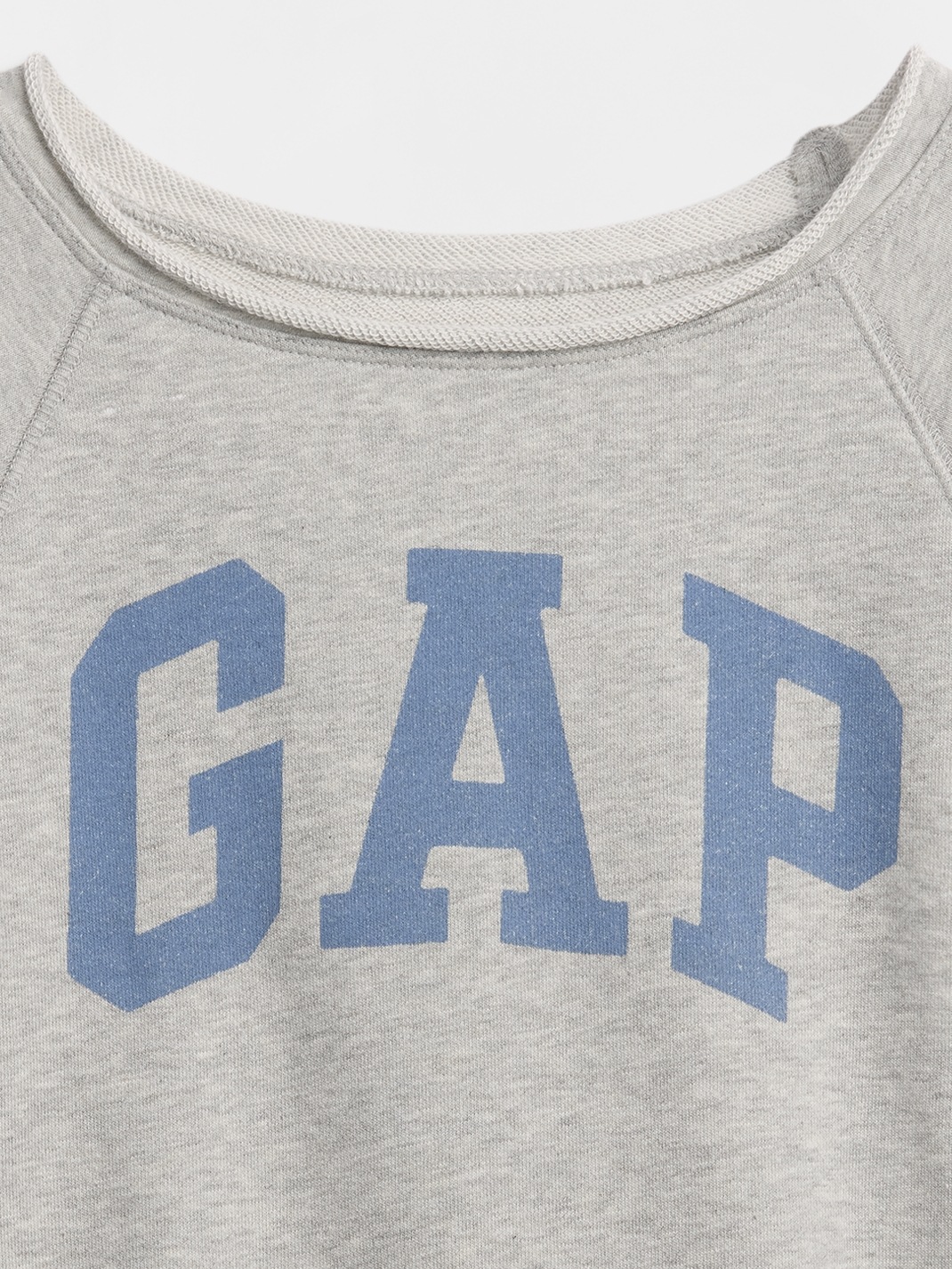 Детский свитшот Gap VintageSoft Terry Raglan Graphic, цвет: Серый меланжевый — фото 5