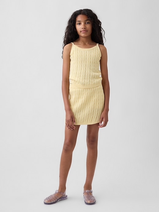 Image number 1 showing, Kids Cable-Knit Sweater Skort