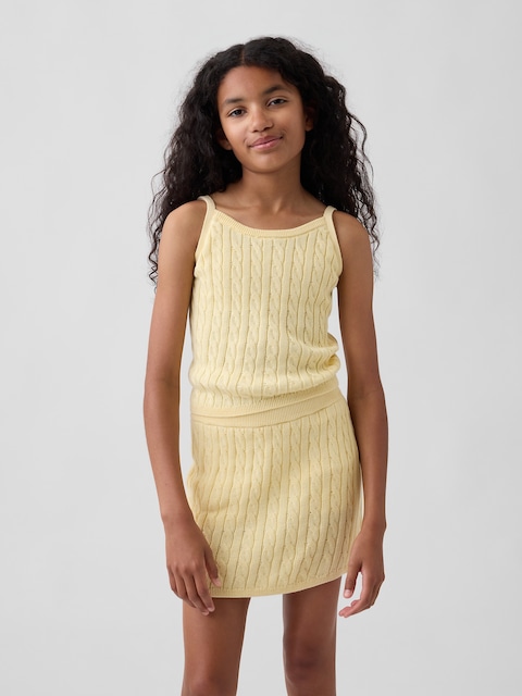 Kids 100% Cotton Cable-Knit Sweater Cami