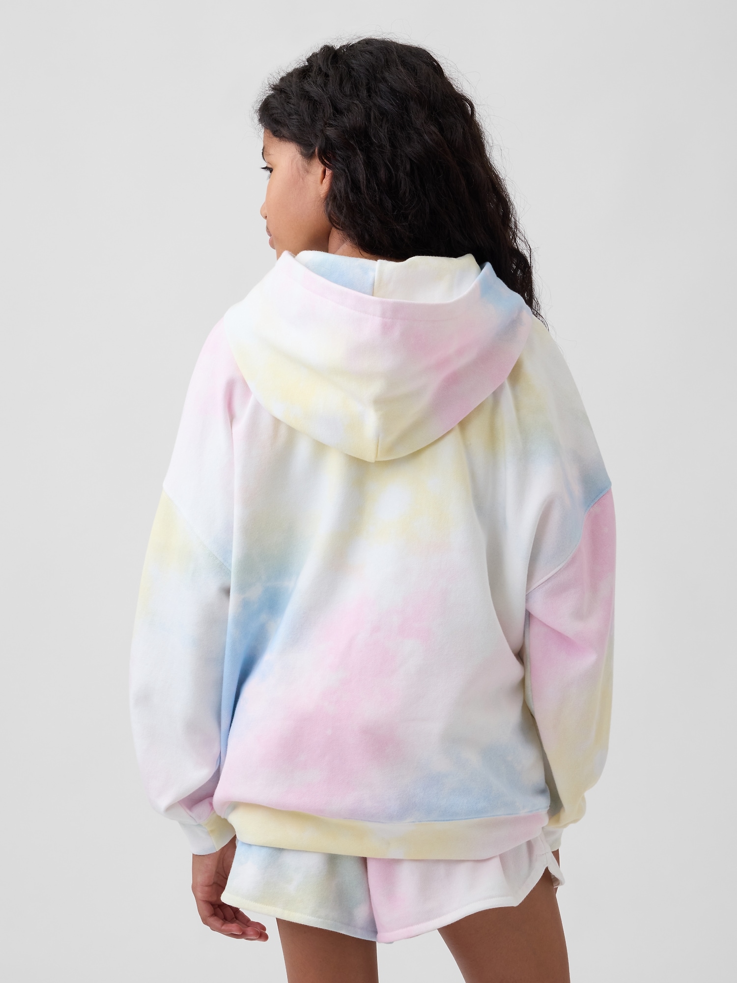 Детское худи Gap VintageSoft Terry Oversized, цвет: Cotton Candy — фото 3
